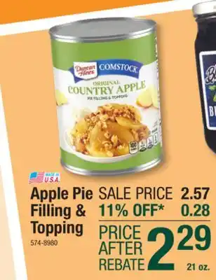 Menards Duncan hines comstock original country apple pie filling & topping - 21 oz offer