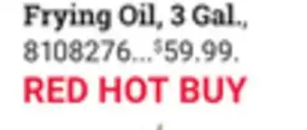 Ace Hardware Frying oil, 3 gal offer