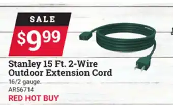 Ace Hardware Stanley 15 ft. 2-wire outdoor extension cord offer