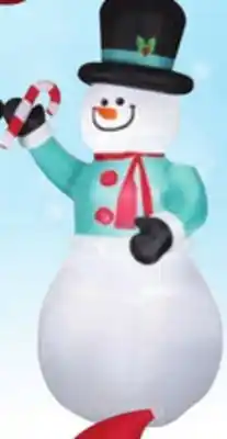Ace Hardware 6 ft. inflatable snowman with candy cane offer