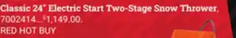 Ace Hardware Classic 24 electric start two-stage snow thrower offer