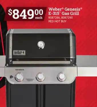 Ace Hardware Weber genesis e-315 gas grill offer