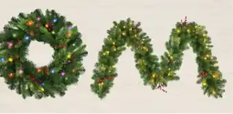 Ace Hardware 9' prelit led garland 24 prelit led wreath offer