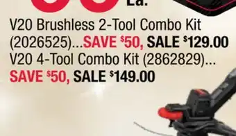 Ace Hardware V20 brushless 2-tool combo kit offer