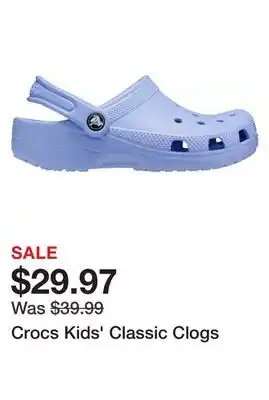 Dick's Sporting Goods Crocs kids' classic clogs offer