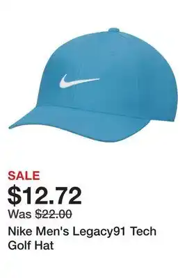 Dick's Sporting Goods Nike men's legacy91 tech golf hat offer