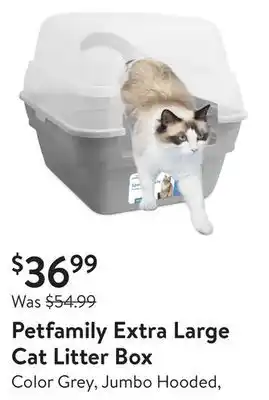 Walmart Petfamily extra large cat litter box offer