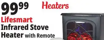 Ocean State Job Lot Lifesmart infrared electric fireplace stove heater with remote offer