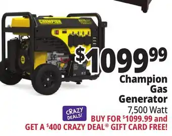 Ocean State Job Lot Champion 7500-watt generator offer