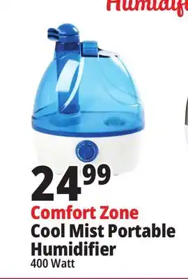 Ocean State Job Lot Comfort zone ultrasonic humidifier with dual nozzles, 2.3 l offer