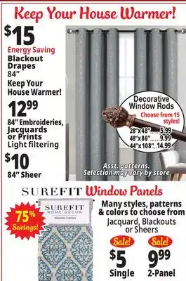 Ocean State Job Lot Curtains offer