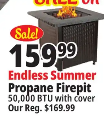 Ocean State Job Lot Endless summer square lp gas outdoor fire pit with cover offer