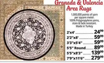 Ocean State Job Lot Granada & valencia area rugs offer