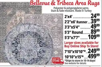 Ocean State Job Lot Bellevue & tribeca area rugs offer