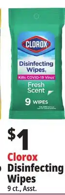 Ocean State Job Lot Clorox disinfecting wipes offer