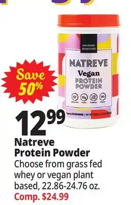 Ocean State Job Lot Natreve protein powder offer