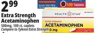 Ocean State Job Lot Health star 500 mg acetaminophen pain reliever, 100 caplets offer
