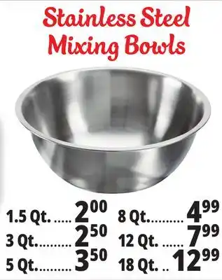 Ocean State Job Lot 18 qt stainless steel mixing bowl offer