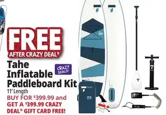 Ocean State Job Lot Tahe inflatable paddleboard kit offer