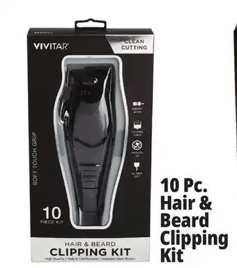 Ocean State Job Lot Vivitar hair & beard clipping kit, 10-piece offer