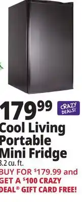 Ocean State Job Lot Cool living 3.2 cu. ft portable mini fridge offer