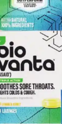 Ocean State Job Lot Biovanta natural throat lozenge offer