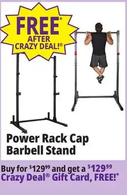 Ocean State Job Lot Papababe barbell power rack with 800 lb weight capacity offer