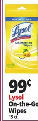 Ocean State Job Lot Lysol on-the-go wipes offer