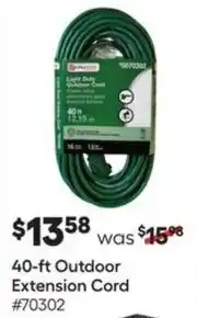 Lowe's 40-ft Outdoor Extension Cord offer