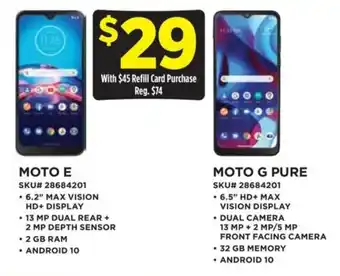 Dollar General MOTO E MOTO G PURE offer