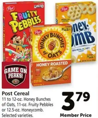 Safeway Post Cereal offer