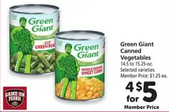 Safeway Green Giant Canned Vegetables offer
