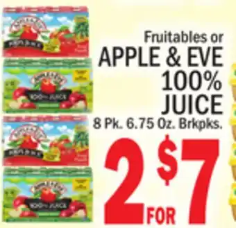 C Town Apple & eve 100% juice offer