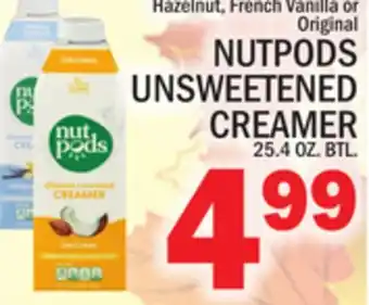 C Town Nutpods unsweetened creamer offer
