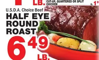 Bravo Supermarkets Half eye round roast offer