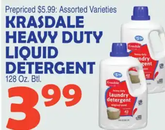 Bravo Supermarkets Krasdale heavy duty liquid detergent offer