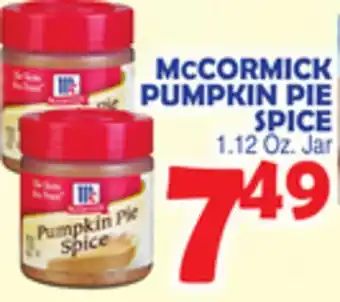 Bravo Supermarkets Cormick pumpkin pie spice offer