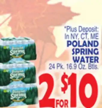 Bravo Supermarkets Poland spring water offer