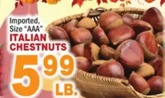 Bravo Supermarkets Italian chestnuts offer