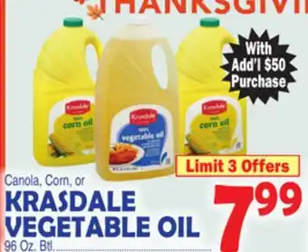 Bravo Supermarkets Krasdale vegetable oil offer