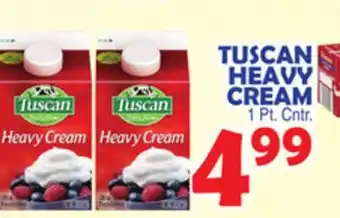 Bravo Supermarkets Tuscan heavy cream offer