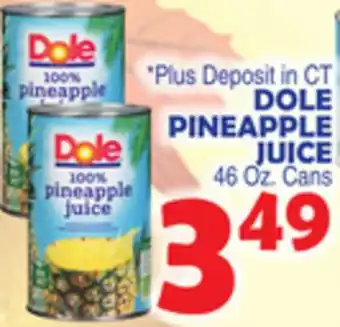 Bravo Supermarkets Dole pineapple juice offer