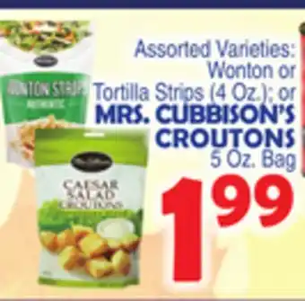 Bravo Supermarkets Mrs. cubbison's croutons 5 oz. bag offer