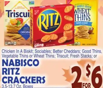 Bravo Supermarkets Nabisco ritz crackers offer