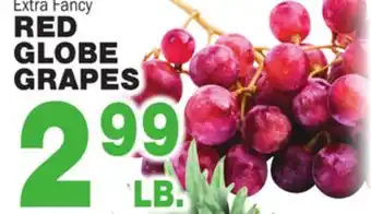 Bravo Supermarkets Red globe grapes offer