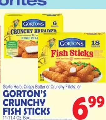 Bravo Supermarkets Gorton's crunchy fish sticks offer