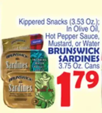 Bravo Supermarkets Brunswick sardines 3.75 oz. cans offer