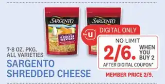 Kings Food Markets Sargento shredded cheese offer