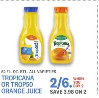 Kings Food Markets Tropicana or trop50 orange juice offer