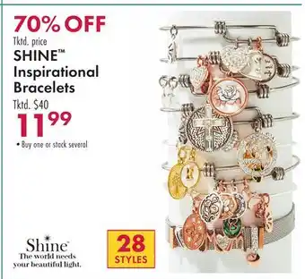 Boscov's Shine inspirational bracelets offer